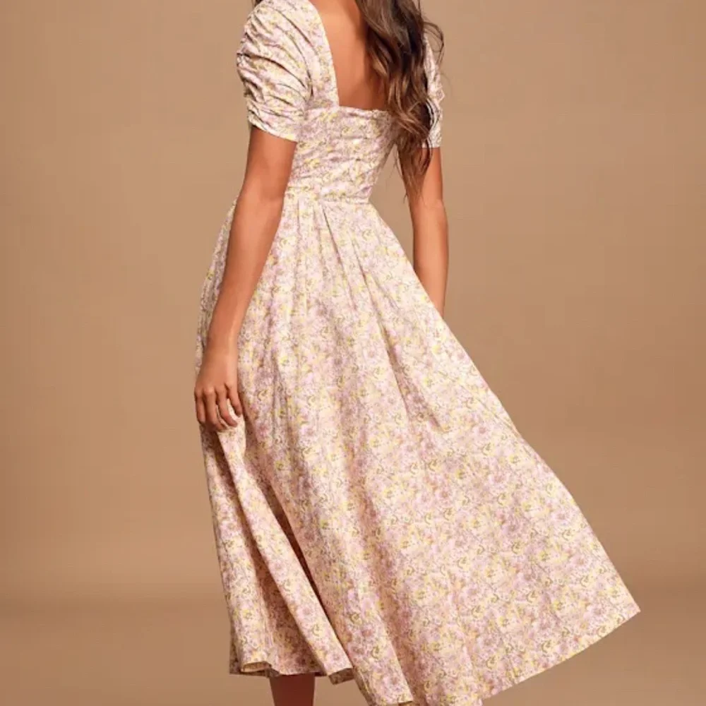 Free People She’s a dream Pink Floral Midi Dress - Picture 2 of 5